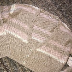 Lk new FREE PEOPLE L fine time Slouchy Cardigan wool